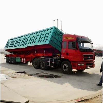 13000*2550*2900mm Elevador lateral Side Hydraulic Cylinder Dump Trailer para el pedido del cliente