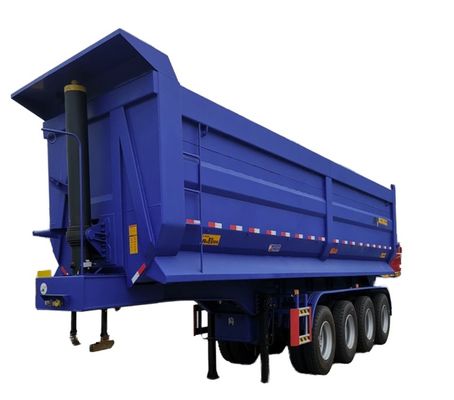 3 Ejes de carga Peso de 8,5 toneladas 30cbm 40-50 toneladas Trasero semi remolque para la construcción