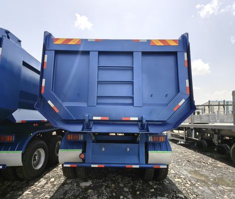 3 Ejes de carga Peso de 8,5 toneladas 30cbm 40-50 toneladas Trasero semi remolque para la construcción