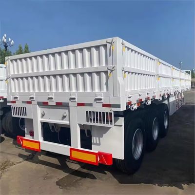 12400x2610x1550mm Semirremolque de 3 ejes y 4 ejes con cerca de placas laterales