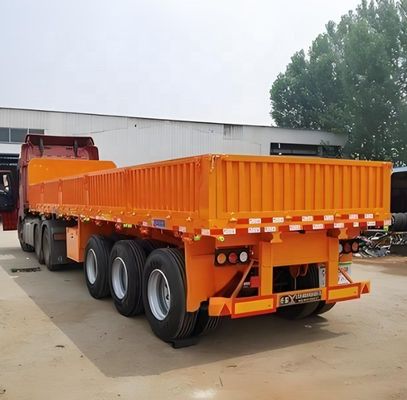 12400x2610x1550mm Semirremolque de 3 ejes y 4 ejes con cerca de placas laterales