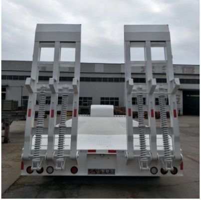 3/4 Eje 40-100 toneladas cuello de ganso Lowboy cama baja camión semirremolque para de Wosheng
