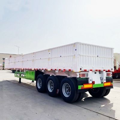 12400x2610x1550mm Semirremolque de 3 ejes y 4 ejes con cerca de placas laterales