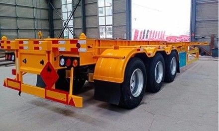 Semi-remolque de transporte de contenedores de 2 o 3 ejes de 40 pies con JOST 2&quot; 50mm o 3.5&quot; 90mm King Pin