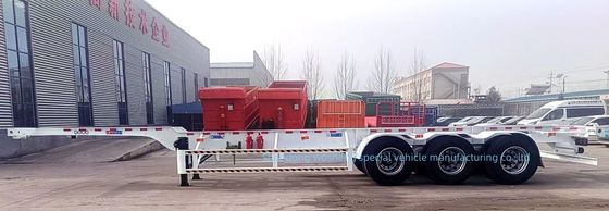 Wosheng 3 Eje 20FT 40FT Contenedor Esqueleto Semirremolque para el transporte de contenedores