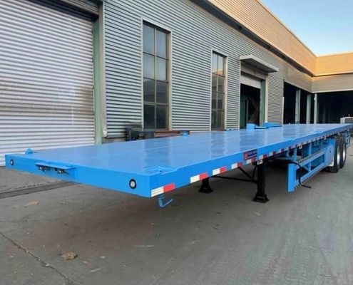 50 toneladas de capacidad de carga Semirremolque ideal para el transporte de contenedores y carga plana