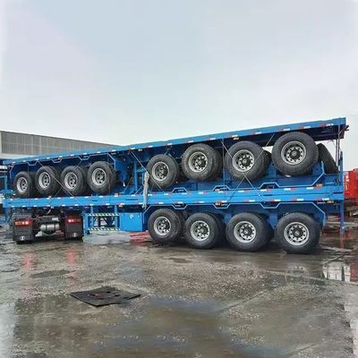 50 toneladas de capacidad de carga Semirremolque ideal para el transporte de contenedores y carga plana