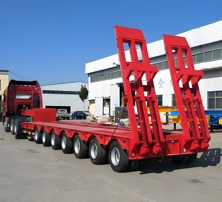 Remolque de camión de 3/4 ejes para transporte de excavadoras