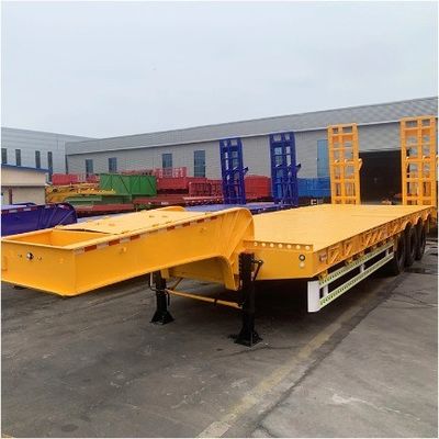 Remolque de camión de 3/4 ejes para transporte de excavadoras