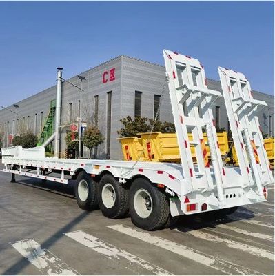 Remolque de camión de 3/4 ejes para transporte de excavadoras