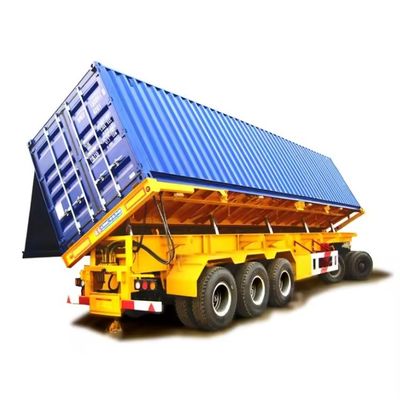 40tons Dump Semi-remolque remolcador remolcador remolque lateral camión con 2&quot;/3.5&quot; King Pin