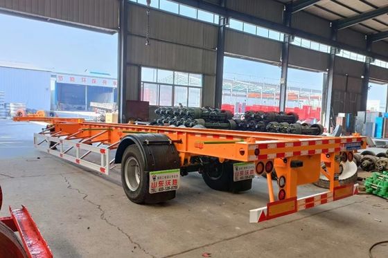 Chasis de contenedores de 3 ejes, remolque esqueleto para el transporte de contenedores, color personalizado