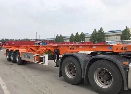 Chasis de contenedores de 3 ejes, remolque esqueleto para el transporte de contenedores, color personalizado