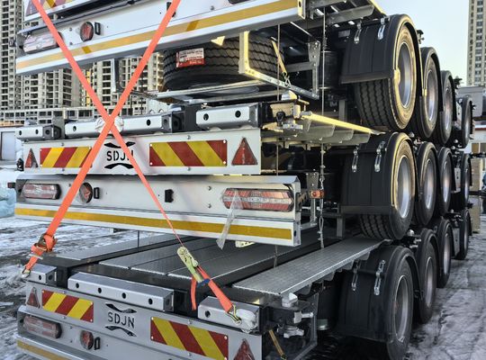 Chasis de contenedores de 3 ejes, remolque esqueleto para el transporte de contenedores, color personalizado