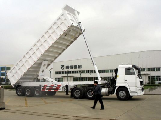 Q345B/T700 Camión hidráulico de descarga de acero de viga principal semirremolque para necesidades de trabajo pesado