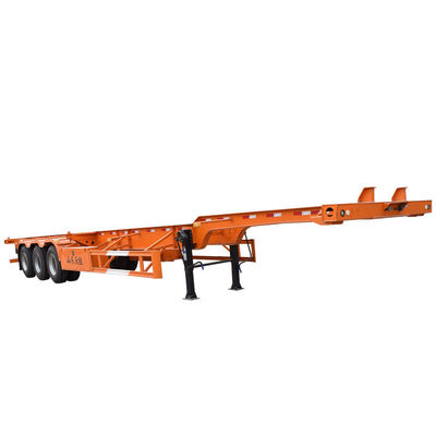 Entrega directa 3 Ejes Esqueleto especial de acero Semirremolque con 12R22.5 * 12pcs neumático