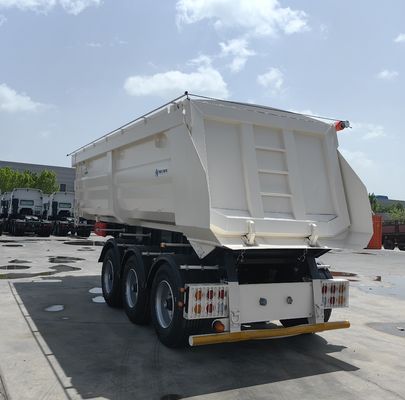 Suspensión mecánica de carga pesada 35-65 cbm Semirremolque trasero de tipo U para camión