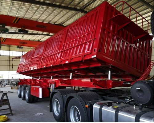 Semi-remolque directo de 30-100 toneladas de capacidad de descarga lateral hidráulica
