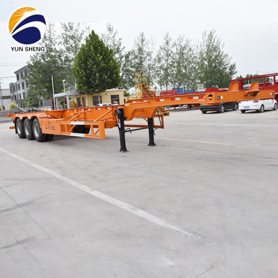 Color personalizado 2/3/4 Ejes 20/40/45 pies Contenedor de transporte Chasis de acero Esqueleto Semirremolque para camión