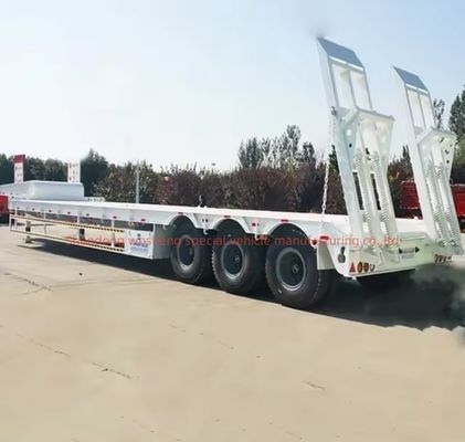 12 ruedas Contenedor de lecho bajo Chasis Cargador Semirremolque con Q345B / T700 Acero viga principal