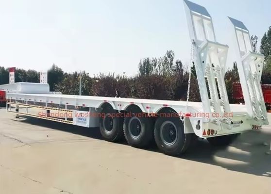 12 ruedas Contenedor de lecho bajo Chasis Cargador Semirremolque con Q345B / T700 Acero viga principal
