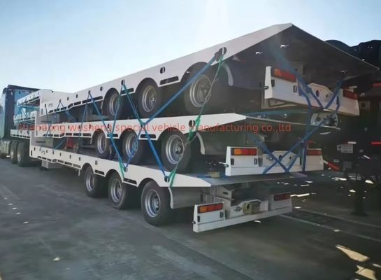 12 ruedas Contenedor de lecho bajo Chasis Cargador Semirremolque con Q345B / T700 Acero viga principal