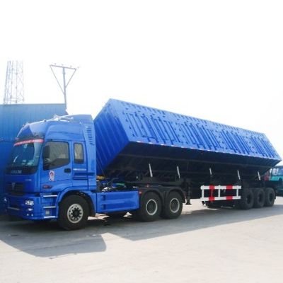 Semirremolque de carga pesada de 3 ejes de 60 toneladas para el transporte de carga a granel