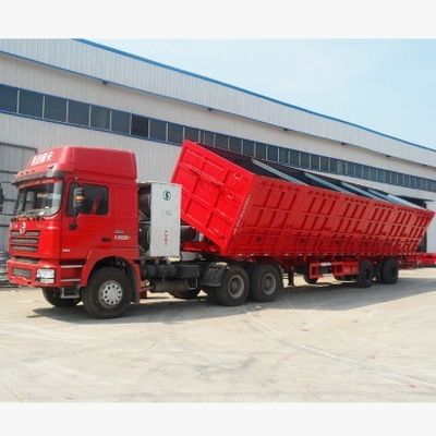 Semirremolque de carga pesada de 3 ejes de 60 toneladas para el transporte de carga a granel