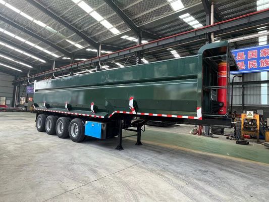 U-tipo End tipper Semi camión final de volcado camión remolques con sistema de freno de doble línea