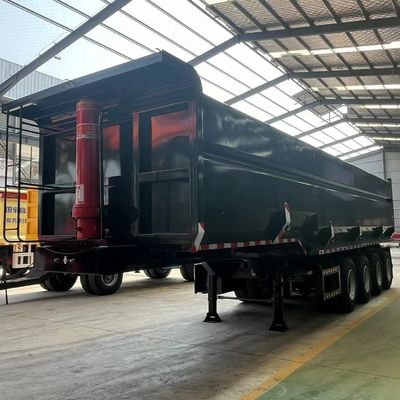 U-tipo End tipper Semi camión final de volcado camión remolques con sistema de freno de doble línea