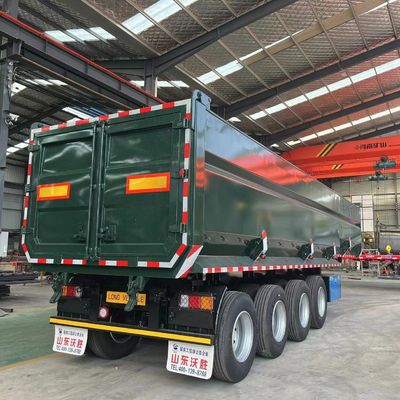 U-tipo End tipper Semi camión final de volcado camión remolques con sistema de freno de doble línea