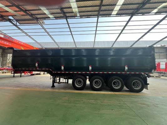 U-tipo End tipper Semi camión final de volcado camión remolques con sistema de freno de doble línea