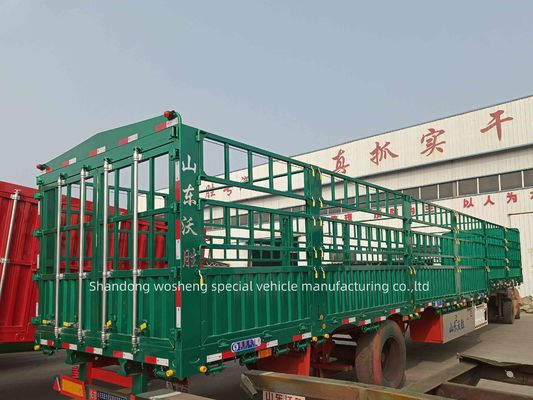 Semi remolque de estaca de acero con sistema de freno Wabco y cámara de freno de resorte T30/30
