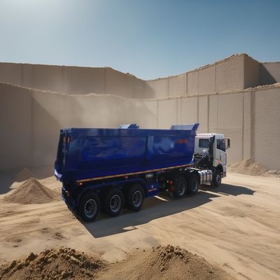 Tractor de aterrizaje de carga pesada de 28 t Semiremolque hidráulico trasero para el transporte de grandes piedras