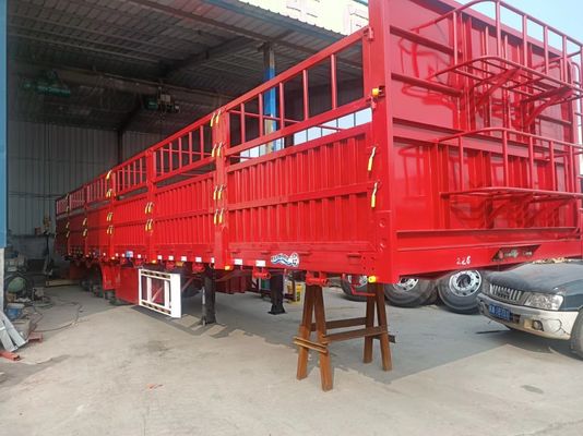 Q345B viga principal 3/4 eje 7.5 toneladas 12.4m cerca lateral semirremolque para la personalización de camiones
