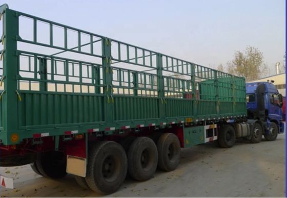 Q345B viga principal 3/4 eje 7.5 toneladas 12.4m cerca lateral semirremolque para la personalización de camiones