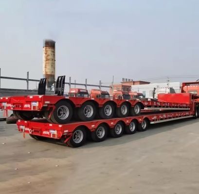 Wosheng Equipo pesado transporte de camiones de baja altura con 3/4/5/6/7 ejes