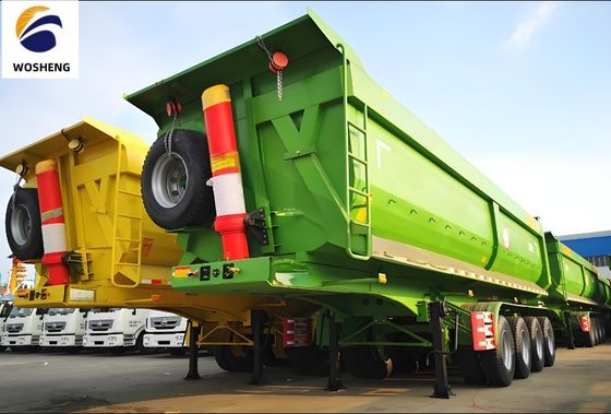 Carga útil máxima 30000 kg Semi-remolque trasero camión de descarga remolque para sus necesidades