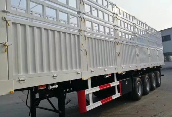 Remolque de camión de 3 ejes y 4 ejes remolque de carga de cerca con tren de aterrizaje de carga pesada de 28 t