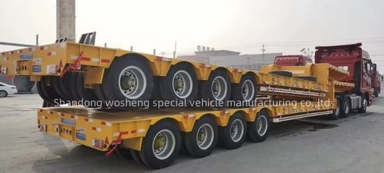 FUWA/JOST/WOSHENG Tren de aterrizaje Semirremolque de lecho bajo para el transporte de maquinaria grande