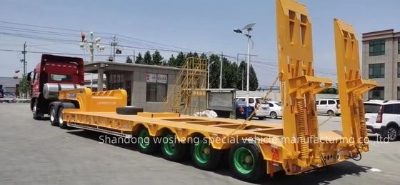 FUWA/JOST/WOSHENG Tren de aterrizaje Semirremolque de lecho bajo para el transporte de maquinaria grande