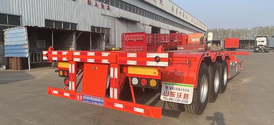 Camión Wosheng 2/3/4 Semirremolque de eje con carga útil máxima 30000 kg Diseño de esqueleto de acero