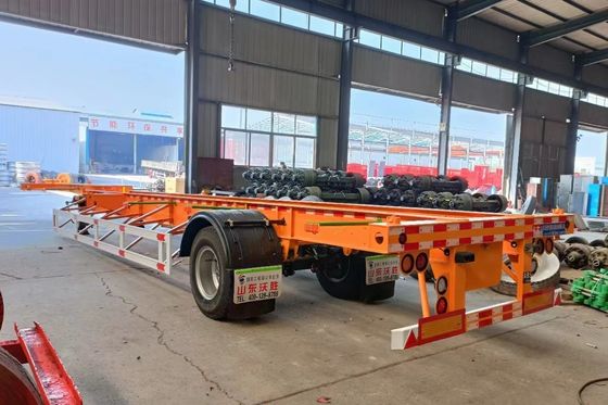 2.00 o 3,5 pulgadas de perno en el rey 3 eje de pin esqueleto semirremolque para el transporte de contenedores