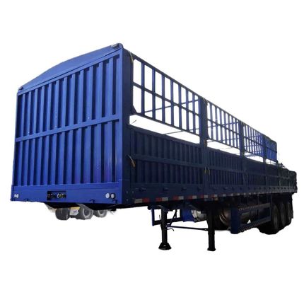 Transporte de acero con 3/4 de eje tipo plano cerca lateral semirremolque de profesional
