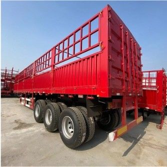 Transporte de acero con 3/4 de eje tipo plano cerca lateral semirremolque de profesional