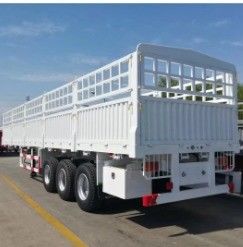 Transporte de acero con 3/4 de eje tipo plano cerca lateral semirremolque de profesional