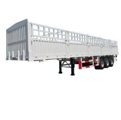 Transporte de acero con 3/4 de eje tipo plano cerca lateral semirremolque de profesional