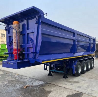 Trailers de descarga hidráulica trasera de 9300*2500*3450 mm con engranaje de aterrizaje de 28 toneladas