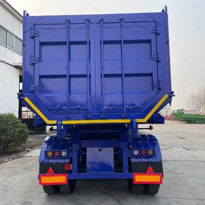 Trailers de descarga hidráulica trasera de 9300*2500*3450 mm con engranaje de aterrizaje de 28 toneladas