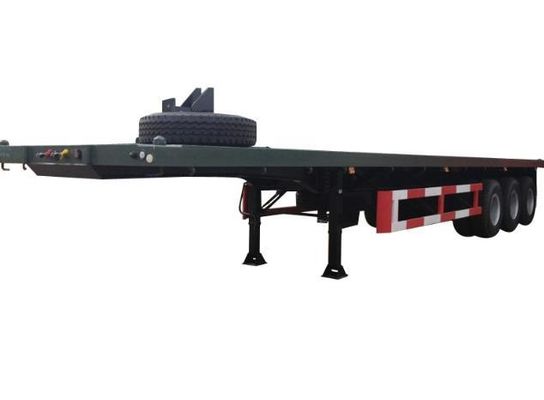 Trailer de 3 ejes de múltiples funciones de cama plana con 12.00R22.5 neumático en 12500x2500x1600-3100mm
